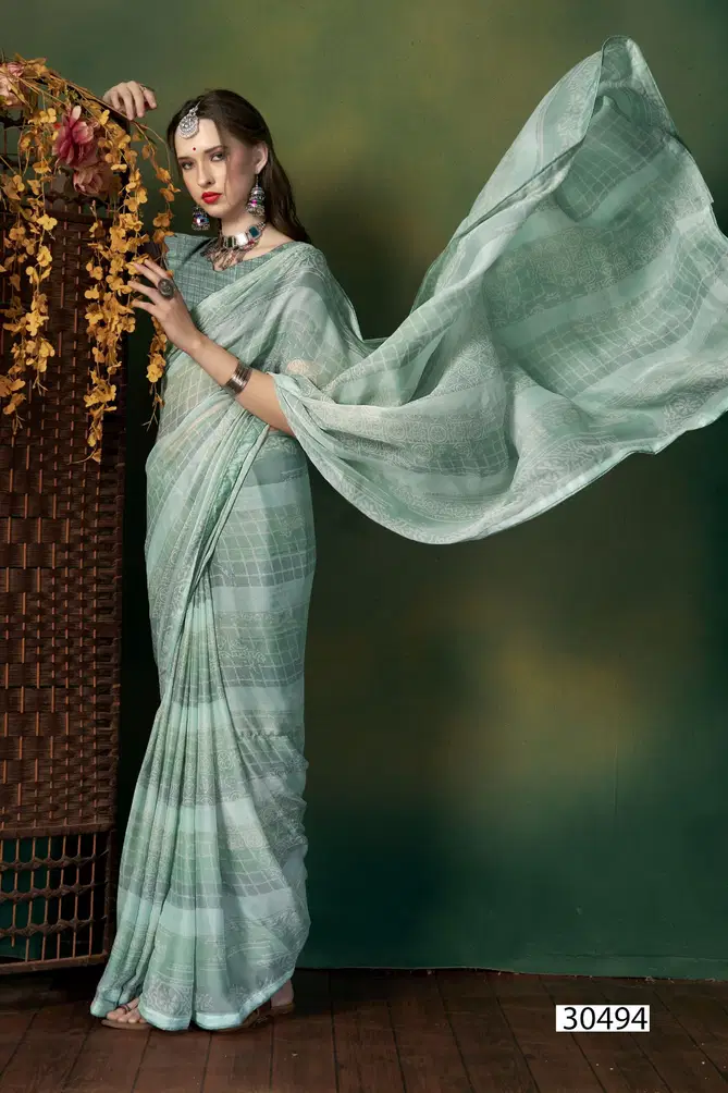 Iksha By Vallabhi Printed Georgette Daily Wear Sarees Exporters In India